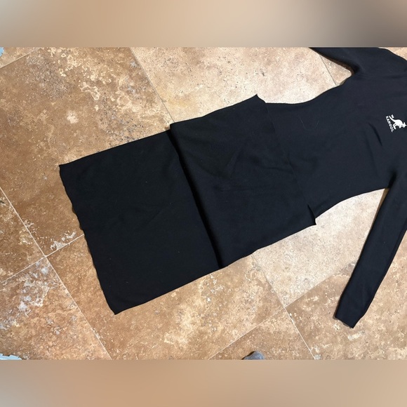 KANGOL X H&M long sleeve bodycon dress with slits - Picture 5 of 6